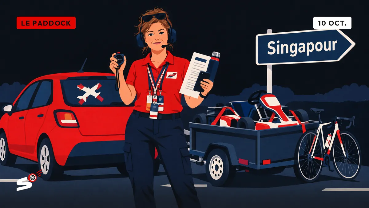 Gasly rallie Singapour en voiture : Fabienne Racing salue un pilote qui voyage comme elle