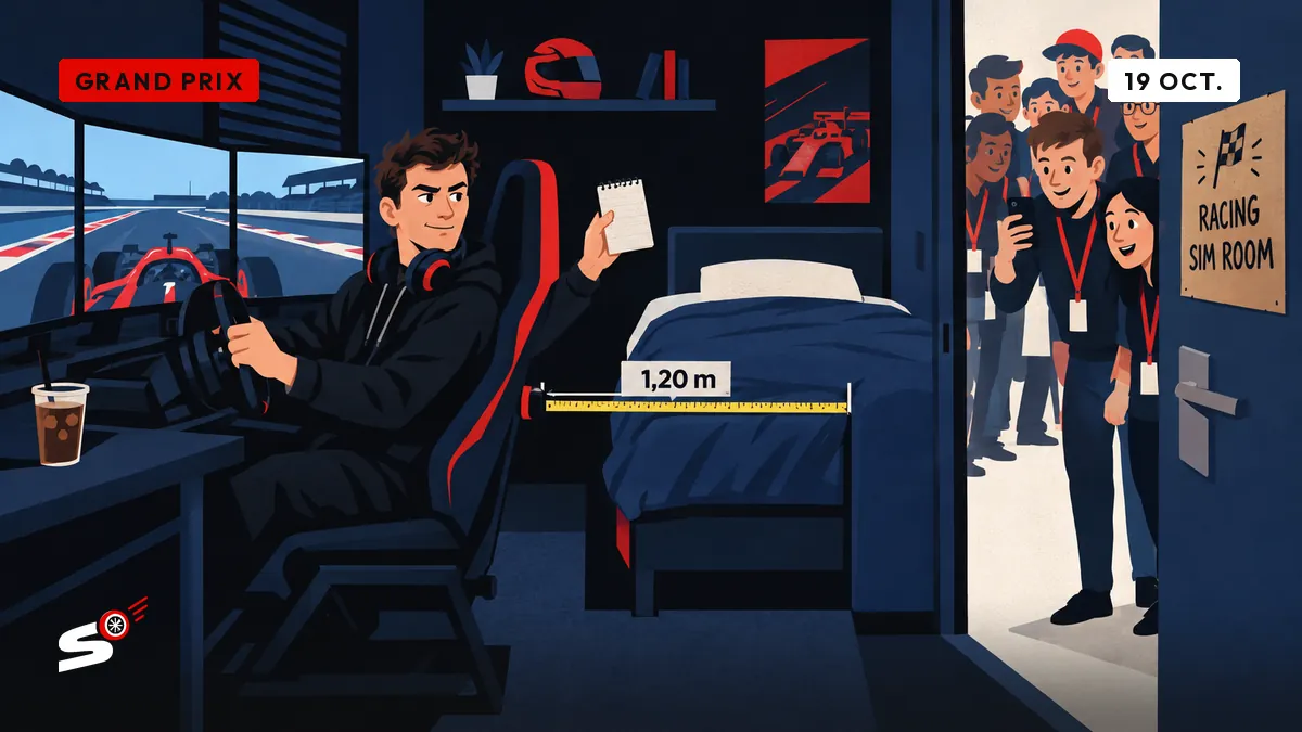 Verstappen vit entre sa chambre, le garage et les stands : Nathan reconnaît son plan d’étage